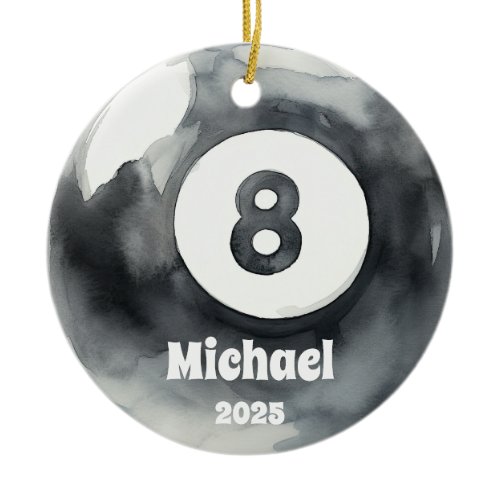 Billiards Ball Ornament, Ornament, Kids Sports Ceramic Ornament