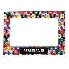 Billiards Ball Pattern Magnetic Frame at Zazzle