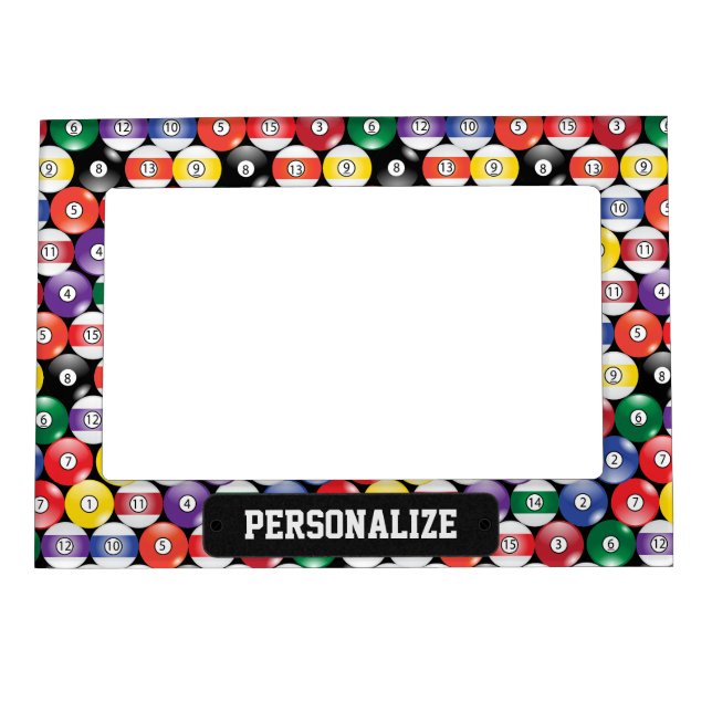 Billiards Ball Pattern Magnetic Frame (Front)