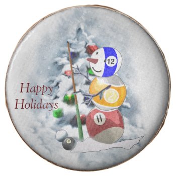 Billiards Ball Snowman Christmas  Chocolate Covered Oreo by TheSportofIt at Zazzle