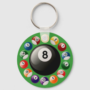BILLIARDS BALLS KEYCHAIN