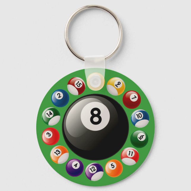 BILLIARDS BALLS KEYCHAIN (Front)