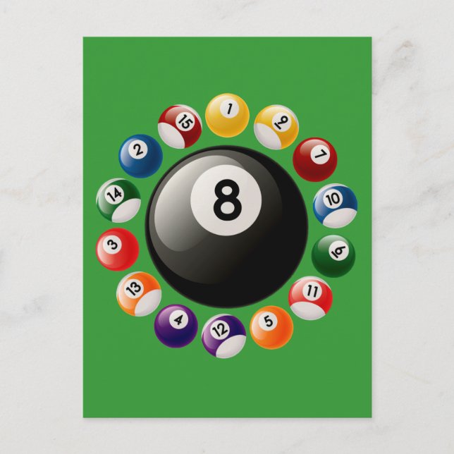 BILLIARDS BALLS POSTCARD (Front)