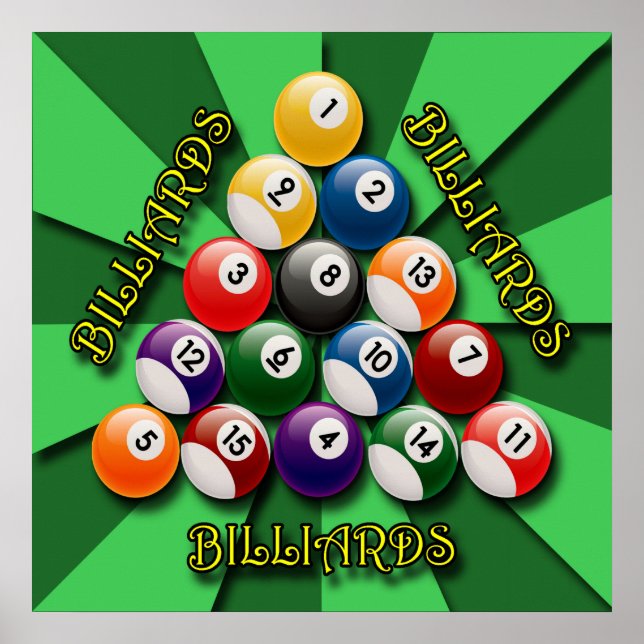 BILLIARDS BALLS POSTER (Front)