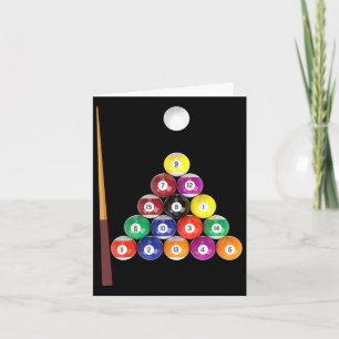 Billiards Bar League 8-ball Pool Team Men Women Card