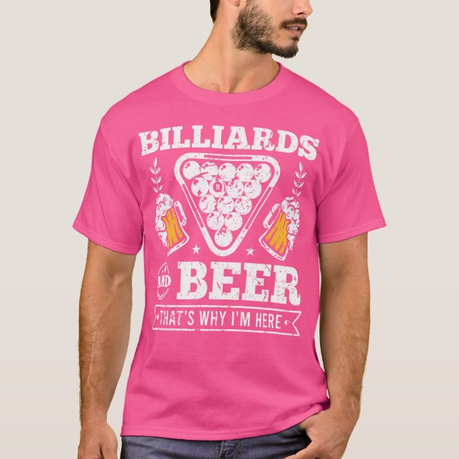 Billiards Beer Pool Player Billiard T-Shirt (Front)