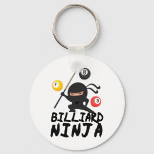 Billiards Billiard Ninja Pool Player 8 Funny  Keychain