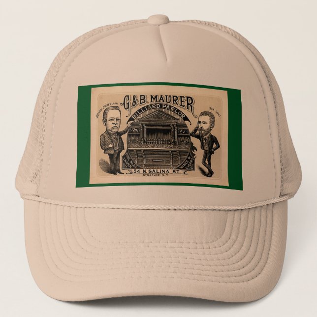Billiards: Billiard Parlor or Pool Hall Cap or Hat (Front)