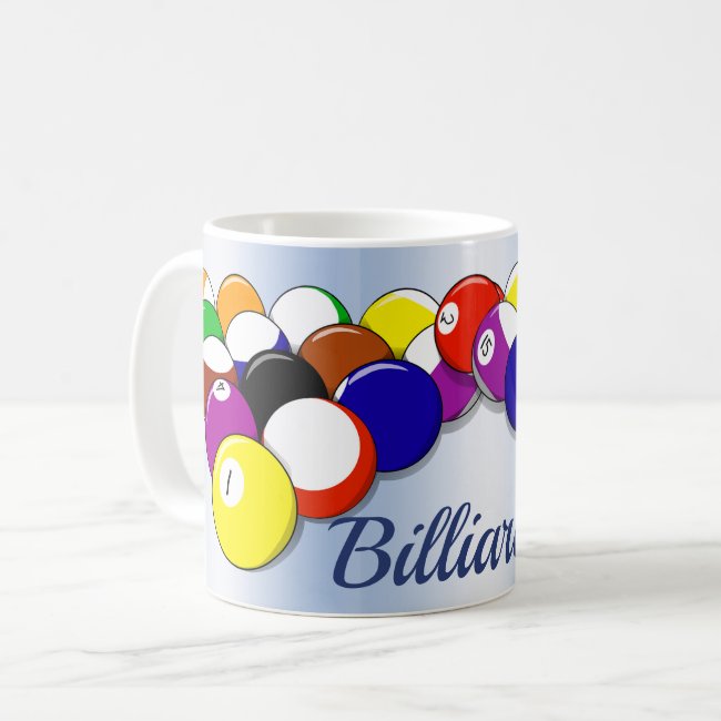 Billiards Blue Mug