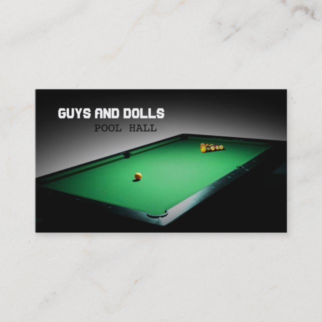 Billiards Business Cards (Front)