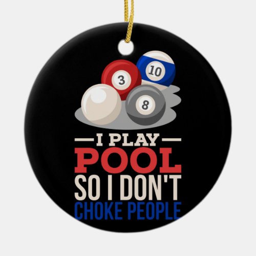 Billiards Ceramic Ornament