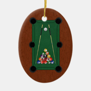 Billiards Ceramic Ornament