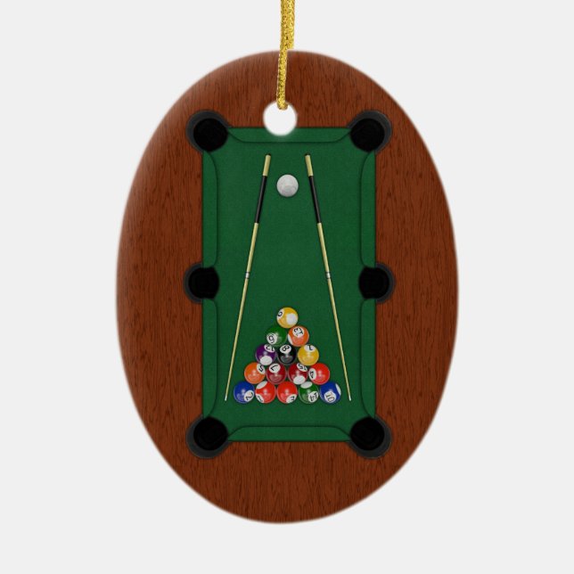 Billiards Ceramic Ornament (Front)