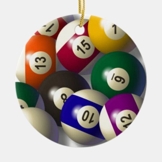 Billiards Ceramic Ornament