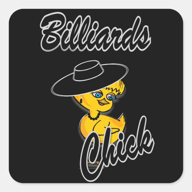 Billiards Chick #4 Square Sticker (Front)