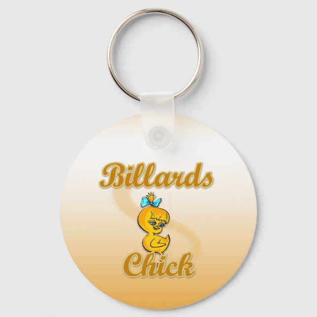 Billiards Chick Keychain (Front)