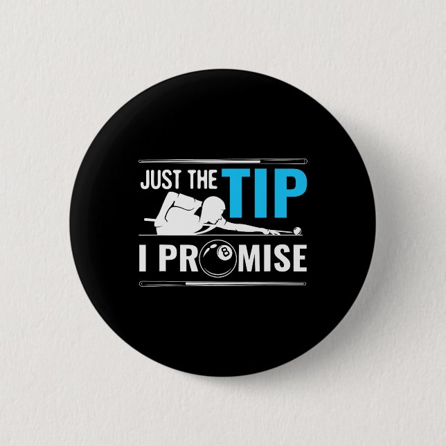 Billiards Cue Sport Game Pool Billiard Player Gift Button (Front)