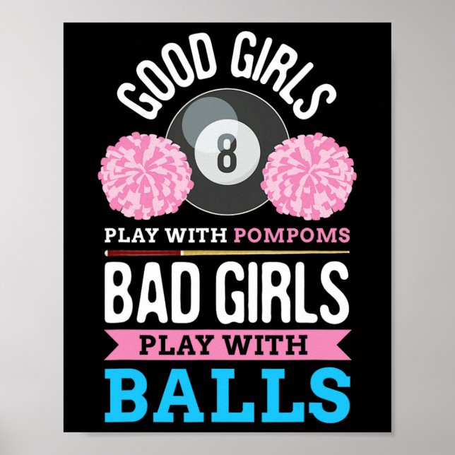 Billiards Cue Sport Game Pool Billiard Player Gift Poster (Front)