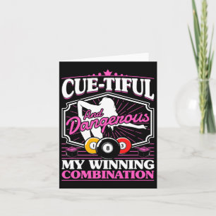 Billiards Cue-tiful And Dangerous 8 Ball Women Poo Card