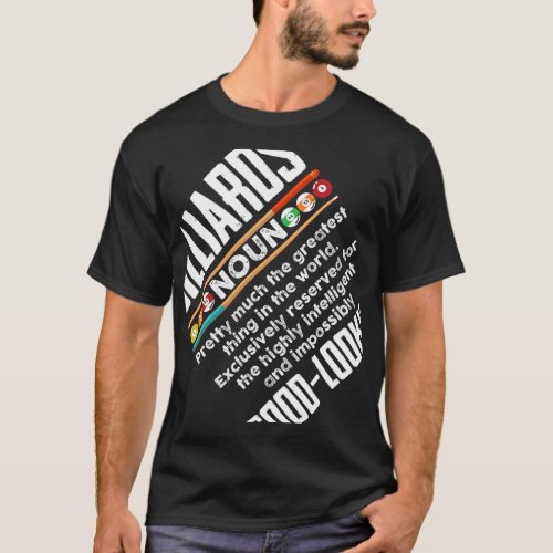 Billiards Definition - Funny Billiard 8 Ball Pool  T-Shirt