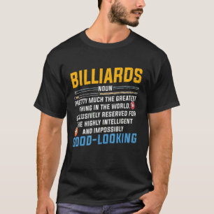 Billiards Definition Pool Shark Fathers Day For T-Shirt