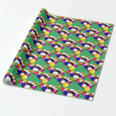 Billiards Design Wrapping Paper Roll