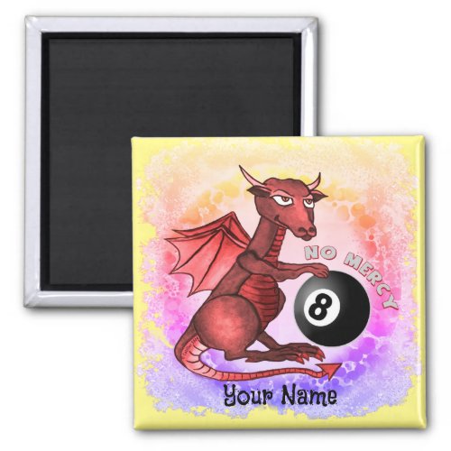 Billiards Dragon custom name  Magnet