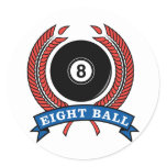Billiards Eight Ball Classic Round Sticker