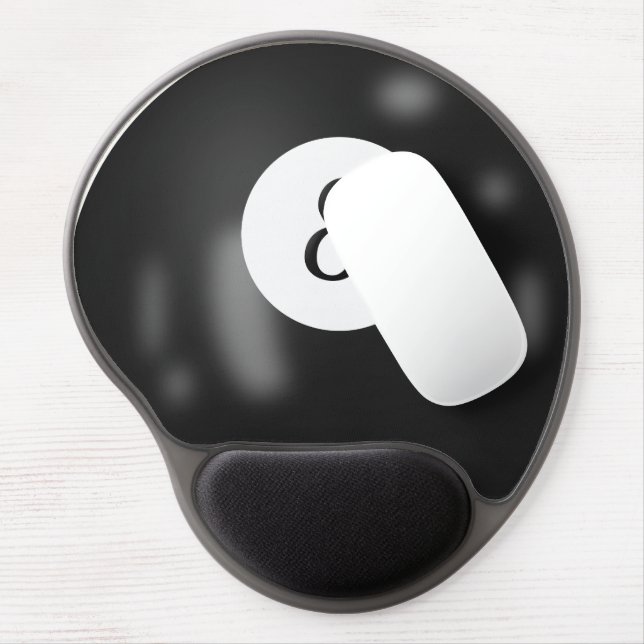 Billiards Eight Ball Design Gel Mouse Pad (Left Side)