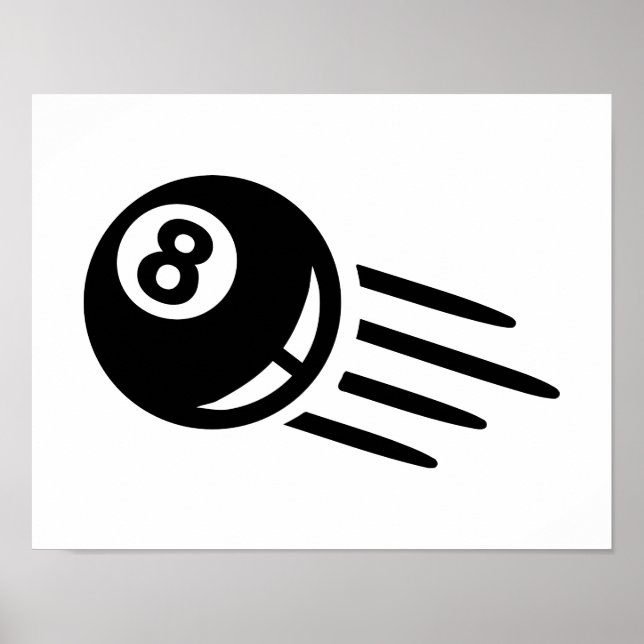 Billiards eight ball poster (Front)