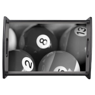 Billiards Eight Ball Serving Tray