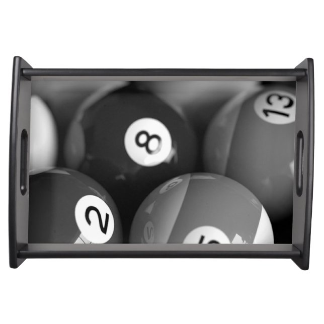 Billiards Eight Ball Serving Tray (Front)