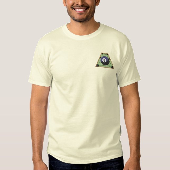 Billiards Embroidered T-Shirt (Front)