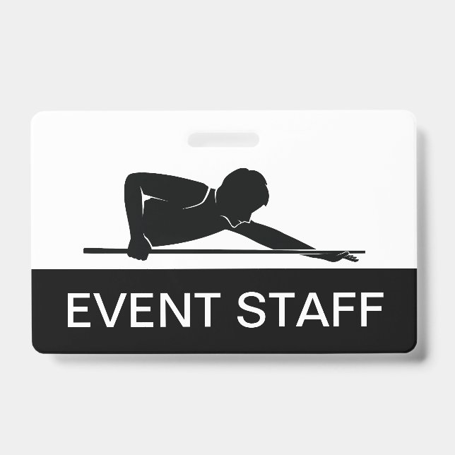 Billiards Event Staff Budget Event Badges (Front)