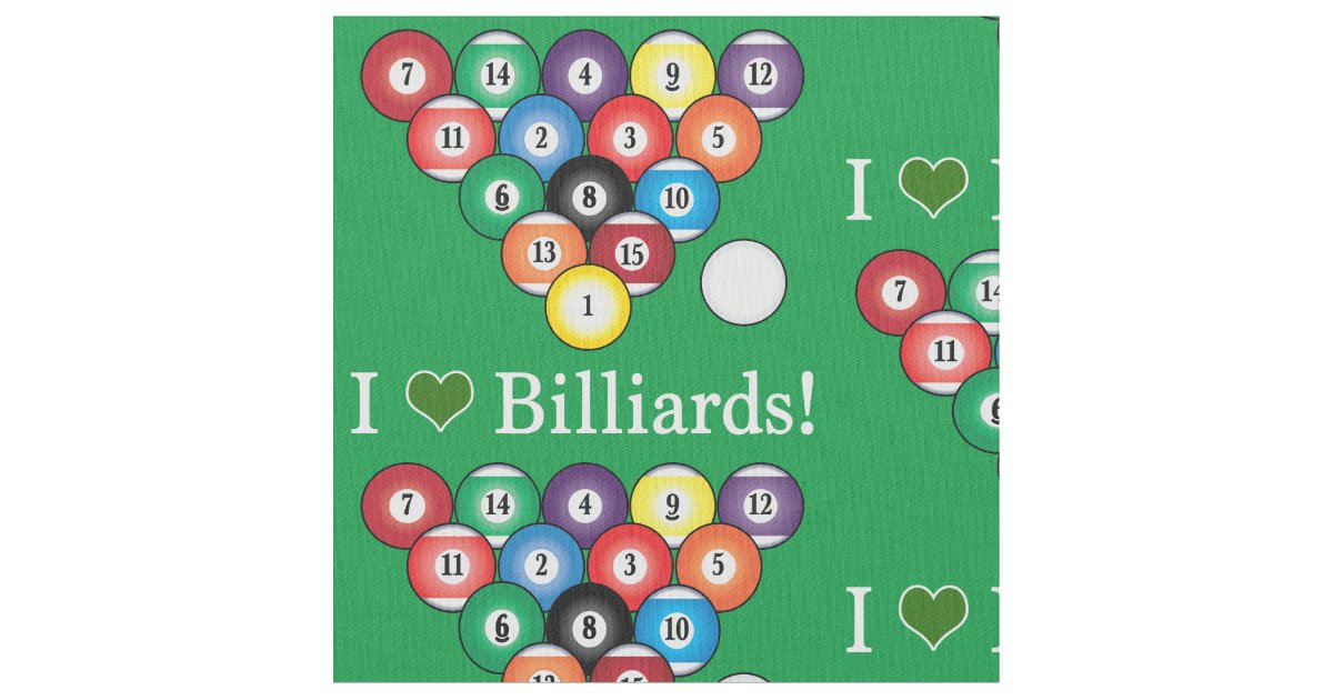 Billiards Fabric Zazzle