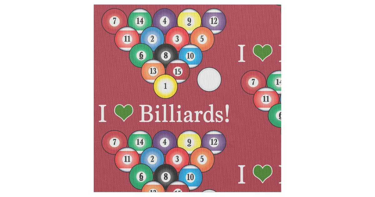 Billiards Fabric Zazzle