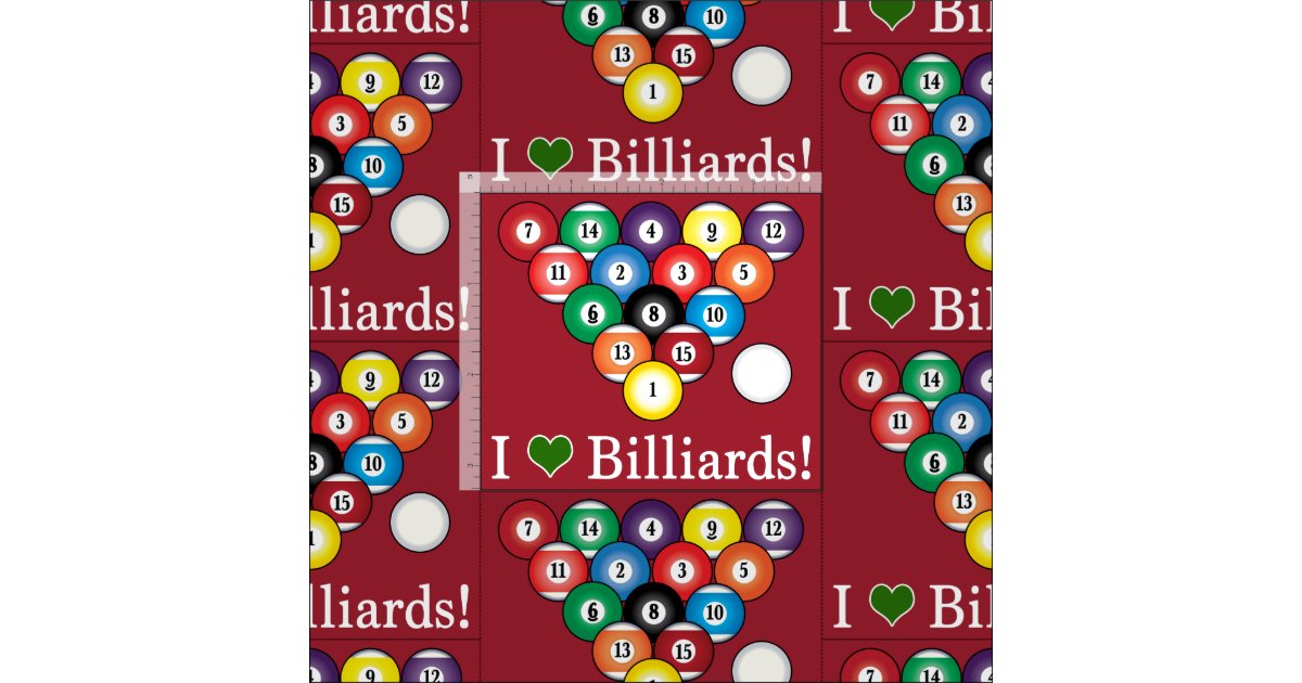 Billiards Fabric Zazzle