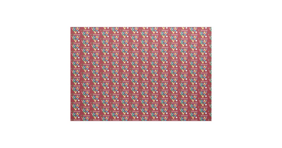 Billiards Fabric Zazzle