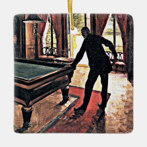 Billiards famous painting ceramic ornament