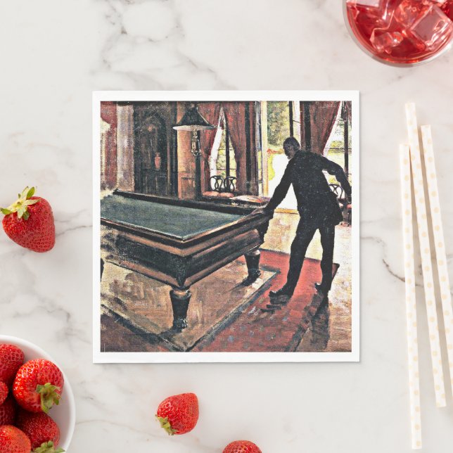 Billiards, famous painting, napkins (Insitu)