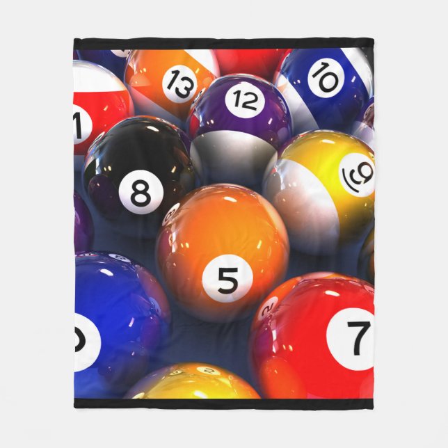 Billiards Fleece Blanket (Front)