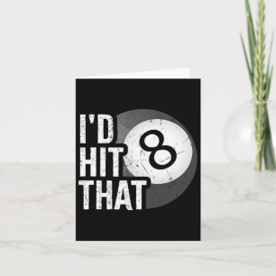 Billiards Funny Id Hit That Pool Player 8 Eight Ba Card