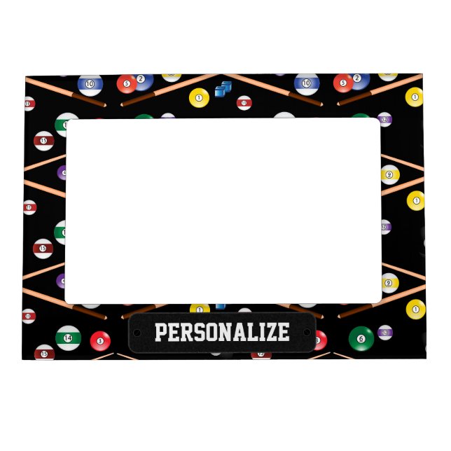 Billiards Game Player Magnetic Frame (Front)