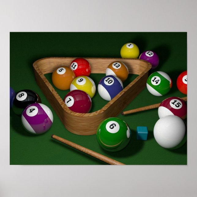 Billiards game poster (Front)
