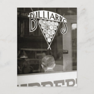 Billiards Hall, 1938 Postcard