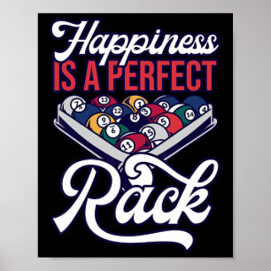 Billiards Happiness Perfect Rack Pool  Poster