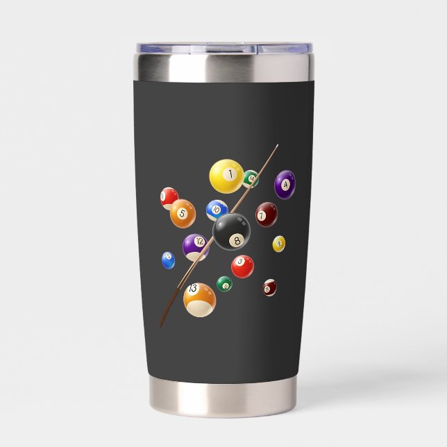 Billiards Insulated Tumbler (Front)