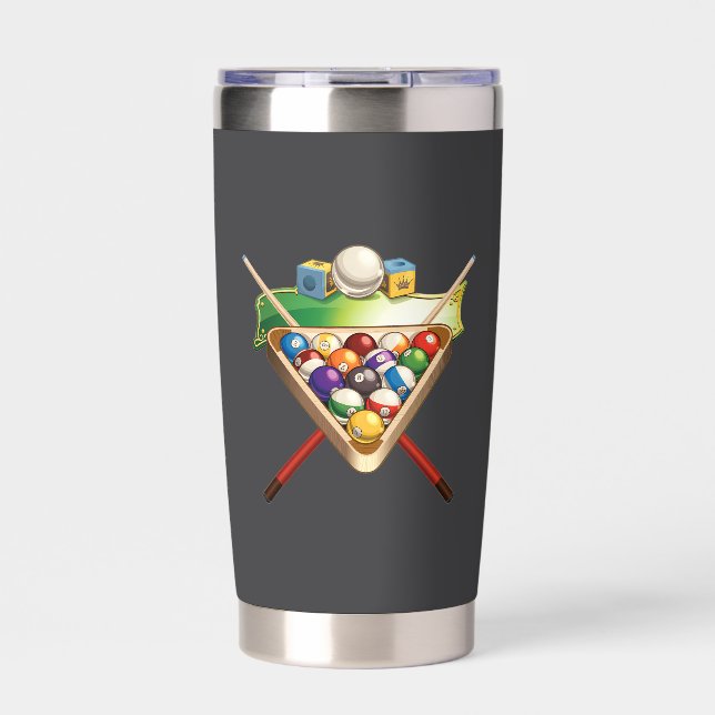 Billiards Insulated Tumbler (Front)