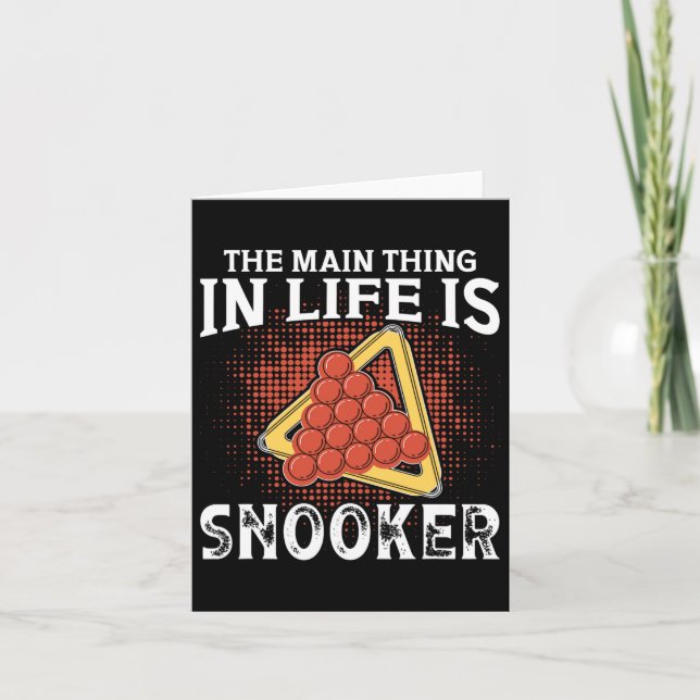 Billiards Jerseys For Men Main Thing In Life Snook Card (Front)