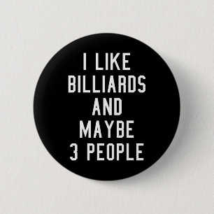 Billiards Lover Vintage Inspired Pool Hall Aesthet Button
